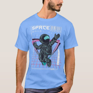 Camiseta Astronauta espacial de ondas sintéticas Cyberpunk 