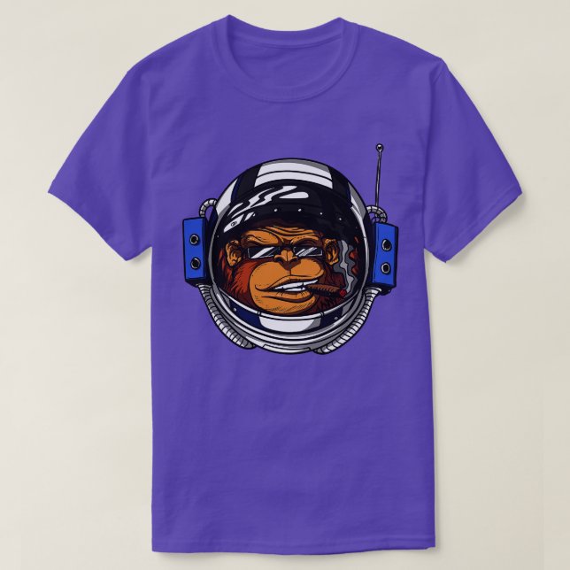 Camiseta Astronauta espacial del mono (Diseño del anverso)