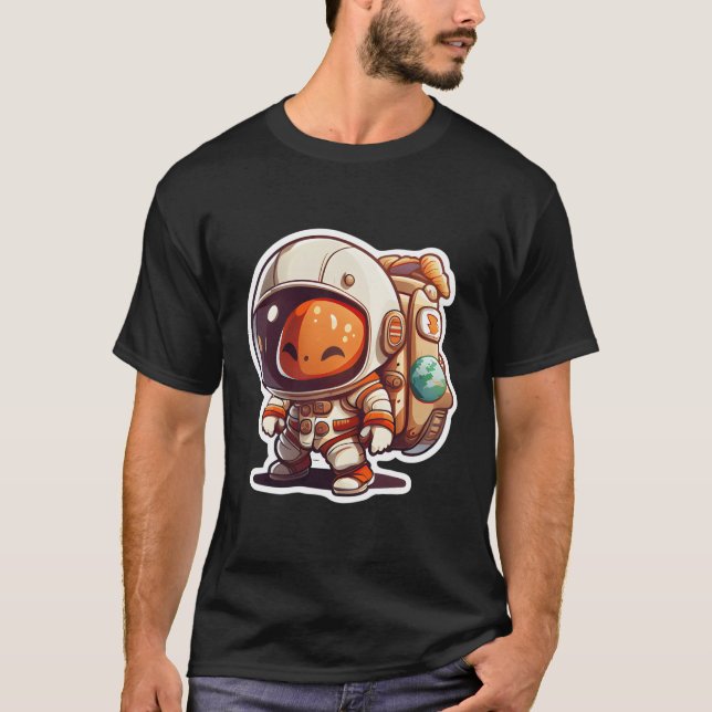 Camiseta Astronauta espacial explora planetas ciencia espac (Anverso)