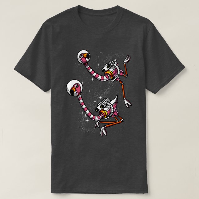Camiseta Astronauta espacial Flamingo (Diseño del anverso)