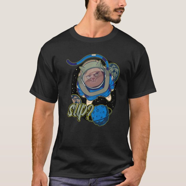 Camiseta Astronauta Espacial Gato (Anverso)