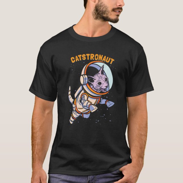 Camiseta Astronauta Espacial Gato (Anverso)
