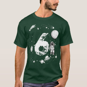 Camiseta Astronauta espacial infantil 6 cumpleaños para ast