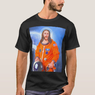 Camiseta Astronauta espacial Jesús Ateísmo Ateo