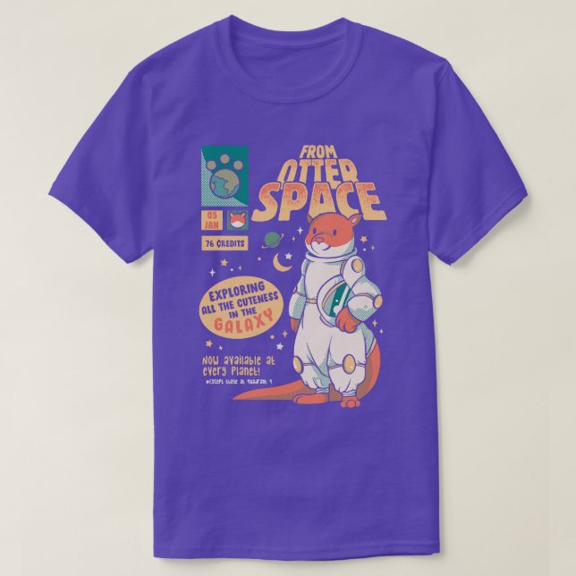 Camiseta Astronauta espacial Otter Otros Comics De Gravity  (Diseño del anverso)