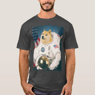 Camiseta Astronauta espacial Perro Shiba Divertido Perro am
