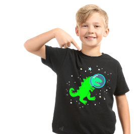 Camiseta Astronauta espacial Personalizado T-Rex Dinosaur