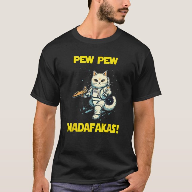 Camiseta Astronauta espacial Pew Madafakas Birman Cat 2 (Anverso)