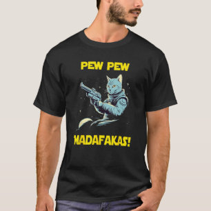 Camiseta Astronauta espacial Pew Madafakas Gato Mau egipcio