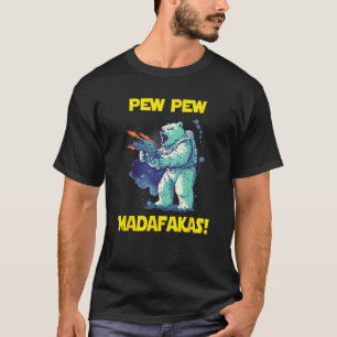 Camiseta Astronauta espacial Pew Madafakas Polar Oso