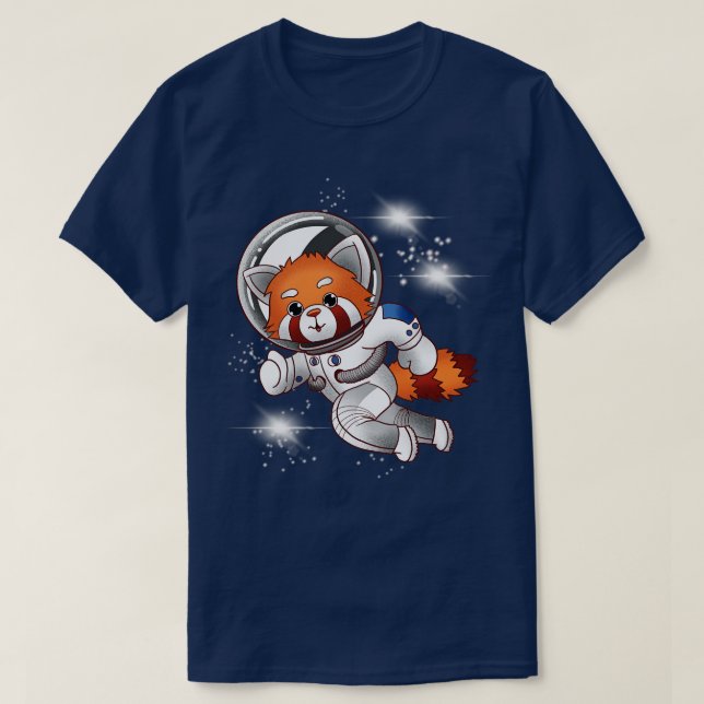 Camiseta Astronauta espacial Red Panda (Diseño del anverso)