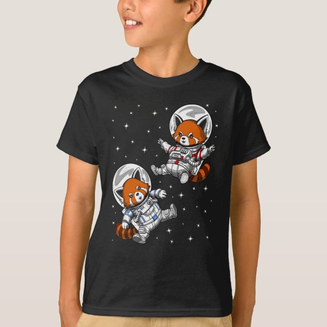 Camiseta Astronauta espacial Red Panda Bear (Anverso)