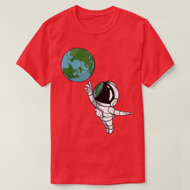 Camiseta astronauta espacial terrestre (Diseño del anverso)