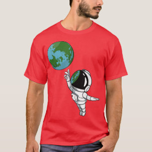 Camiseta astronauta espacial terrestre