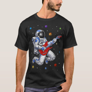 Camiseta Astronauta espacial tocando guitarra