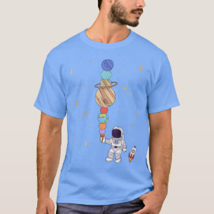 Camiseta Astronauta Espacio Helado Planetas Galaxia Astrono