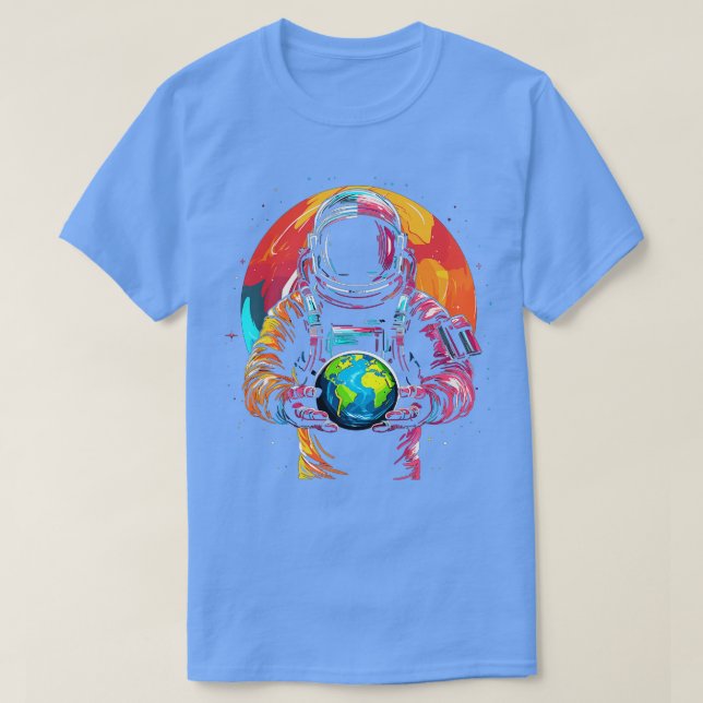 Camiseta Astronauta Espacio Ultraterrestre Regalos Hombres  (Diseño del anverso)