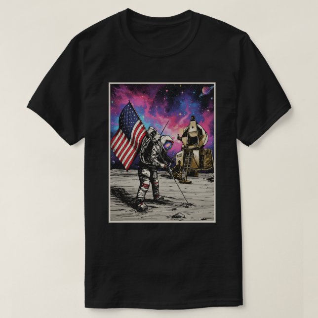 Camiseta astronauta estadounidense (Diseño del anverso)