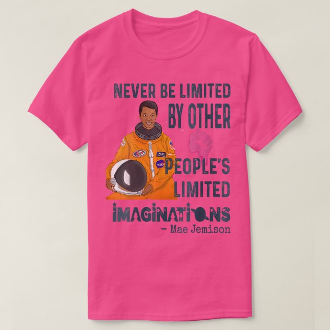 Camiseta Astronauta estadounidense de mujer negra Mae Jemis (Diseño del anverso)