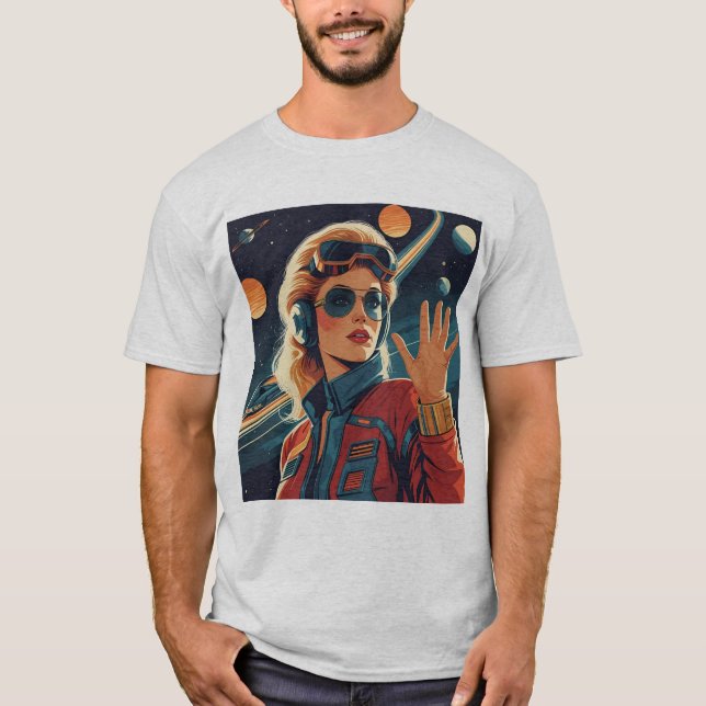 Camiseta Astronauta Femenina Galáctica (Anverso)