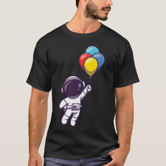 Camiseta Astronauta flotando con globos