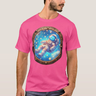 Camiseta Astronauta Flotando Dulce En El Astro De Porthole 