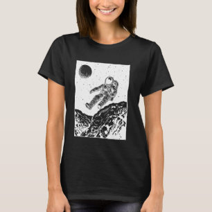 Camiseta Astronauta flotando en el galax estético de cienci
