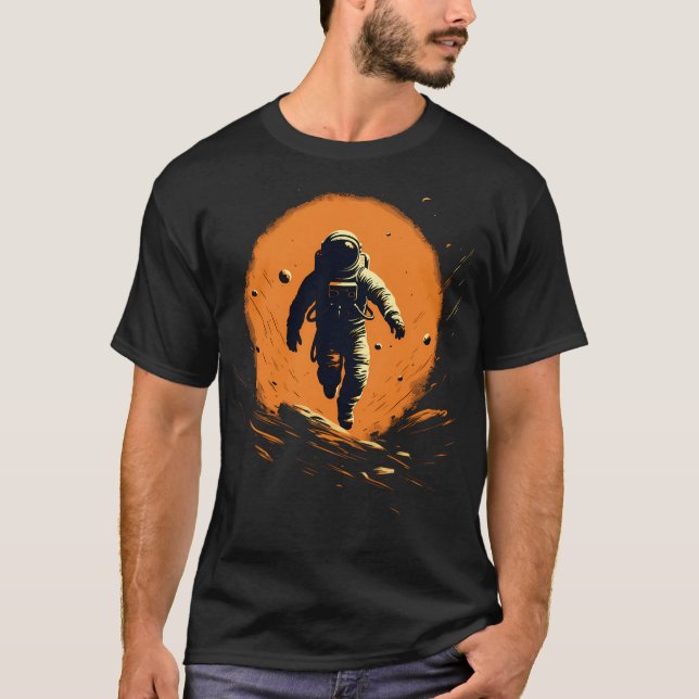 Camiseta Astronauta flotando por el espacio (Anverso)
