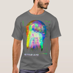 Camiseta Astronauta FreeYourMind Glitchy Melding Vaporwave 