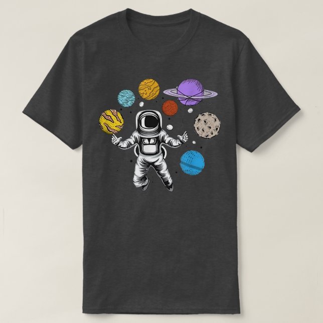 Camiseta Astronauta Funny Planets Sistema solar (Diseño del anverso)