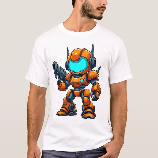 Camiseta Astronauta Futurista Explorando Galaxia Alien (Anverso)