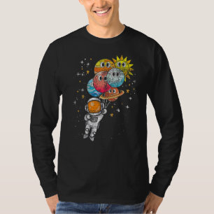 Camiseta Astronauta Galaxy Cute Planeta Globo Universo Ast