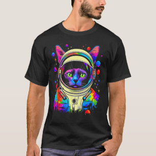 Camiseta Astronauta gato siamés