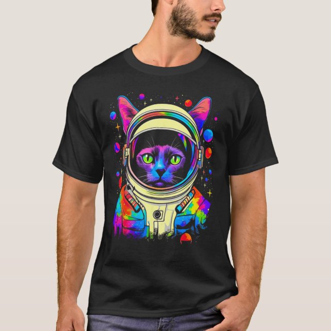 Camiseta Astronauta gato siamés (Anverso)