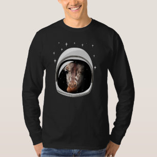 Camiseta Astronauta Girafa Animal Retro Space Mars Moon Exp