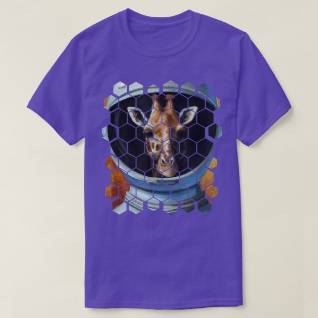 Camiseta Astronauta Giraffe T-Shirt (Diseño del anverso)