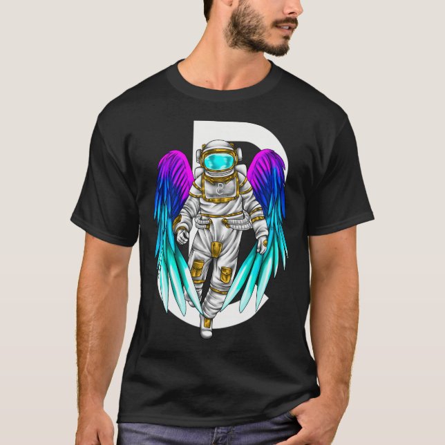 Camiseta Astronauta gráfico con alas (Anverso)