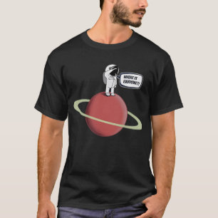 Camiseta Astronauta gritando sobre Saturno