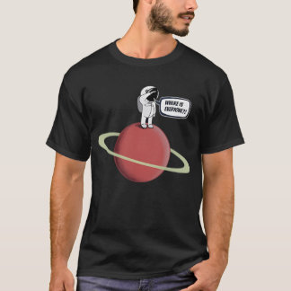 Camiseta Astronauta gritando sobre Saturno