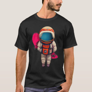 Camiseta Astronauta Guay Pose Con Skateboard