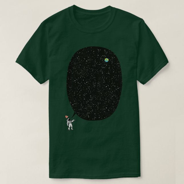Camiseta Astronauta hablando del Cosmos Infinito por Tob (Diseño del anverso)