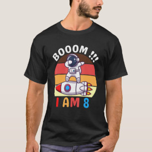 Camiseta Astronauta haciendo dab Cumpleaños 8 Años Cumpleañ
