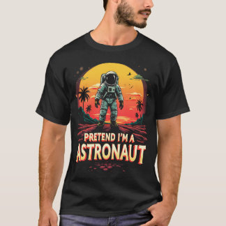 Camiseta Astronauta Halloween finge que soy astronauta