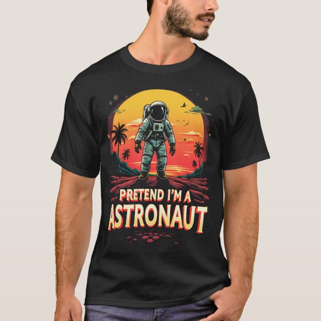 Camiseta Astronauta Halloween finge que soy astronauta (Anverso)