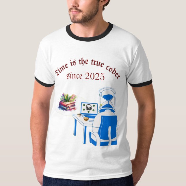 Camiseta Astronauta Hourglass Head - Funny Space Gamer Codi (Anverso)