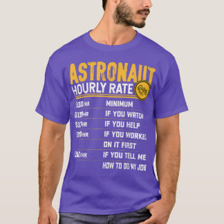 Camiseta Astronauta Hourt Rate Funny Planets Spaceman Astr