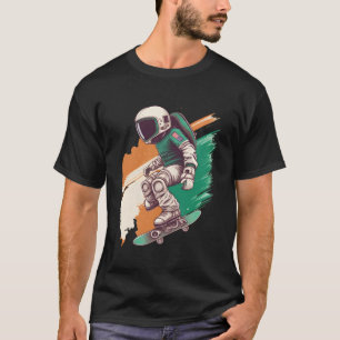 Camiseta Astronauta irlandés Skater Galaxy Skateboard Space