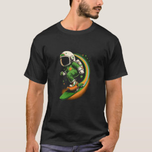 Camiseta Astronauta irlandés Skater Galaxy Skateboard Space