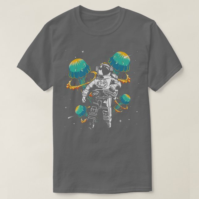Camiseta Astronauta Jellyfish Space Ship Universe Galay Pla (Diseño del anverso)