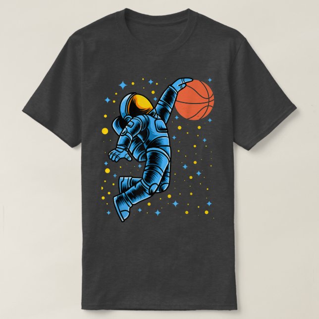 Camiseta Astronauta jugador de baloncesto en entrenador esp (Diseño del anverso)